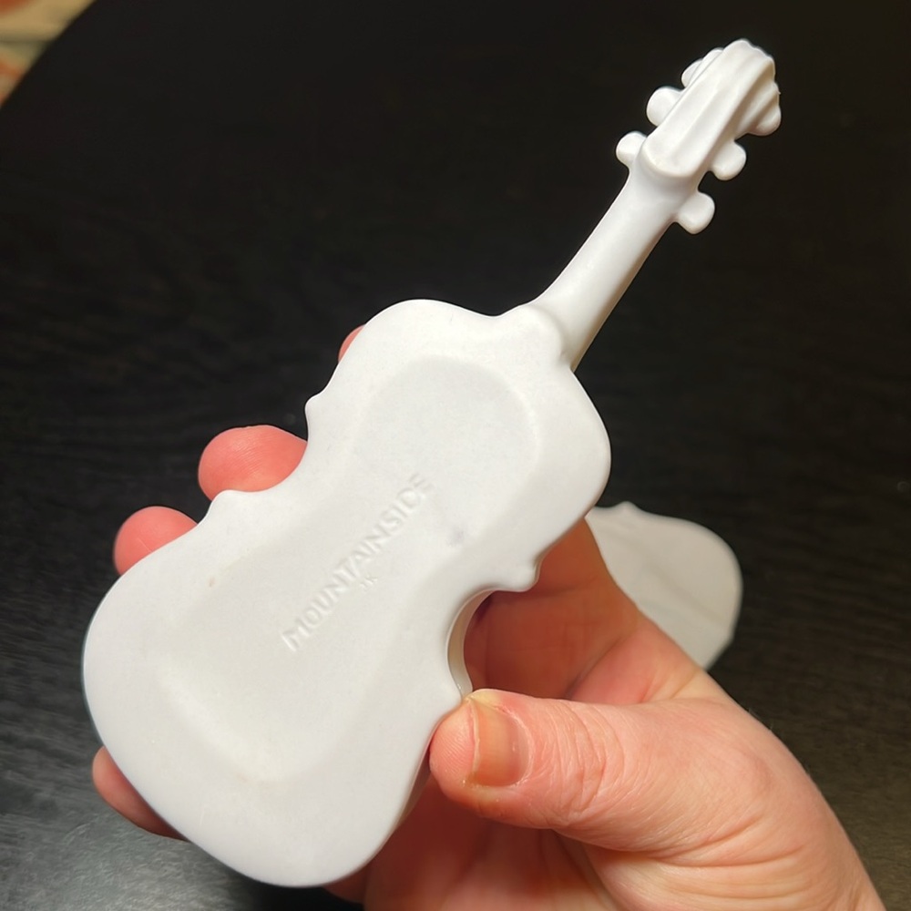 VTG Mountainside Musical Instrument Cello Violin Bisque Porcelain Trinket Box - Picture 6 of 6
